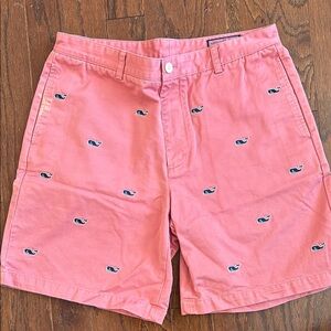 Vineyard Vines Pink Whale Embroidered Shorts